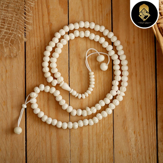 Camel Bone Tasbeeh Round and Cut Shape 100 beads