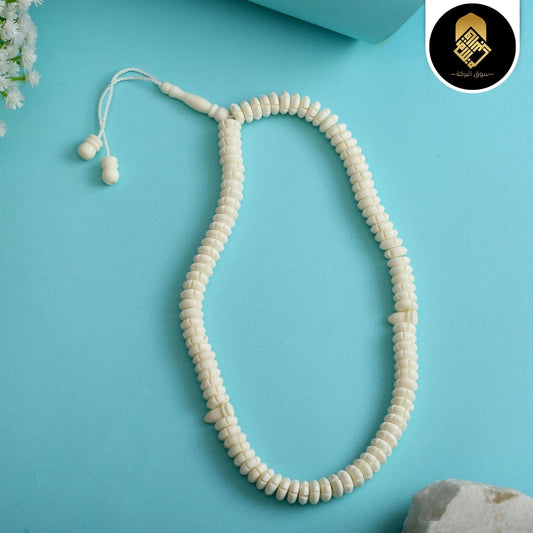 Camel Bone Tasbeeh Curved and Cut Shape 100 beads