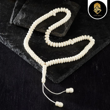 Camel Bone Tasbeeh Curved and Cut Shape 100 beads