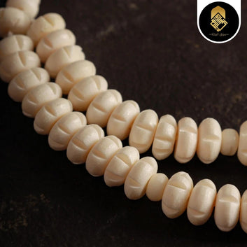 Camel Bone Tasbeeh Curved and Cut Shape 33 beads