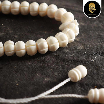 Camel Bone Tasbeeh Round and Cut Shape 33 beads