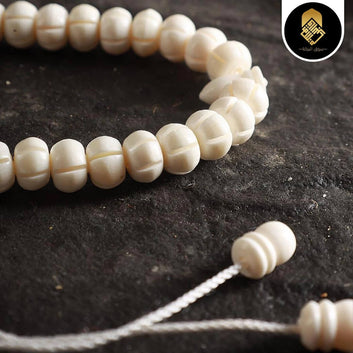 Camel Bone Tasbeeh Round and Cut Shape 33 beads