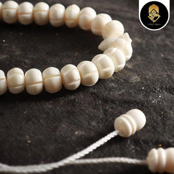 Camel Bone Tasbeeh Round and Cut Shape 33 beads