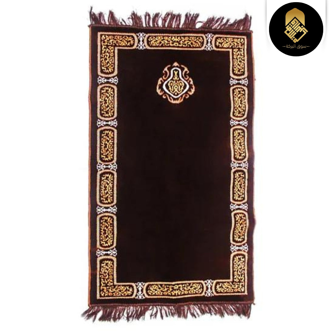 Prayer Rug Basic Brown Premium Brown and Golden Praying Rug
