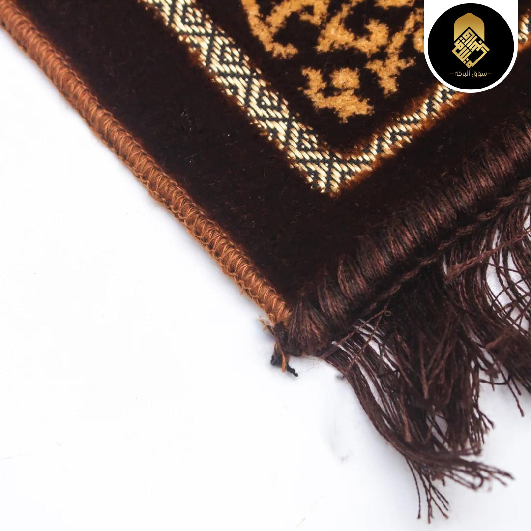 Prayer Rug Basic Brown Premium Brown and Golden Praying Rug